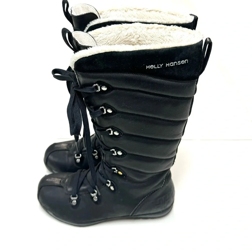 Helly Hansen Skuld 3 Leather Winter Shearling Boot in Black Size 6.5